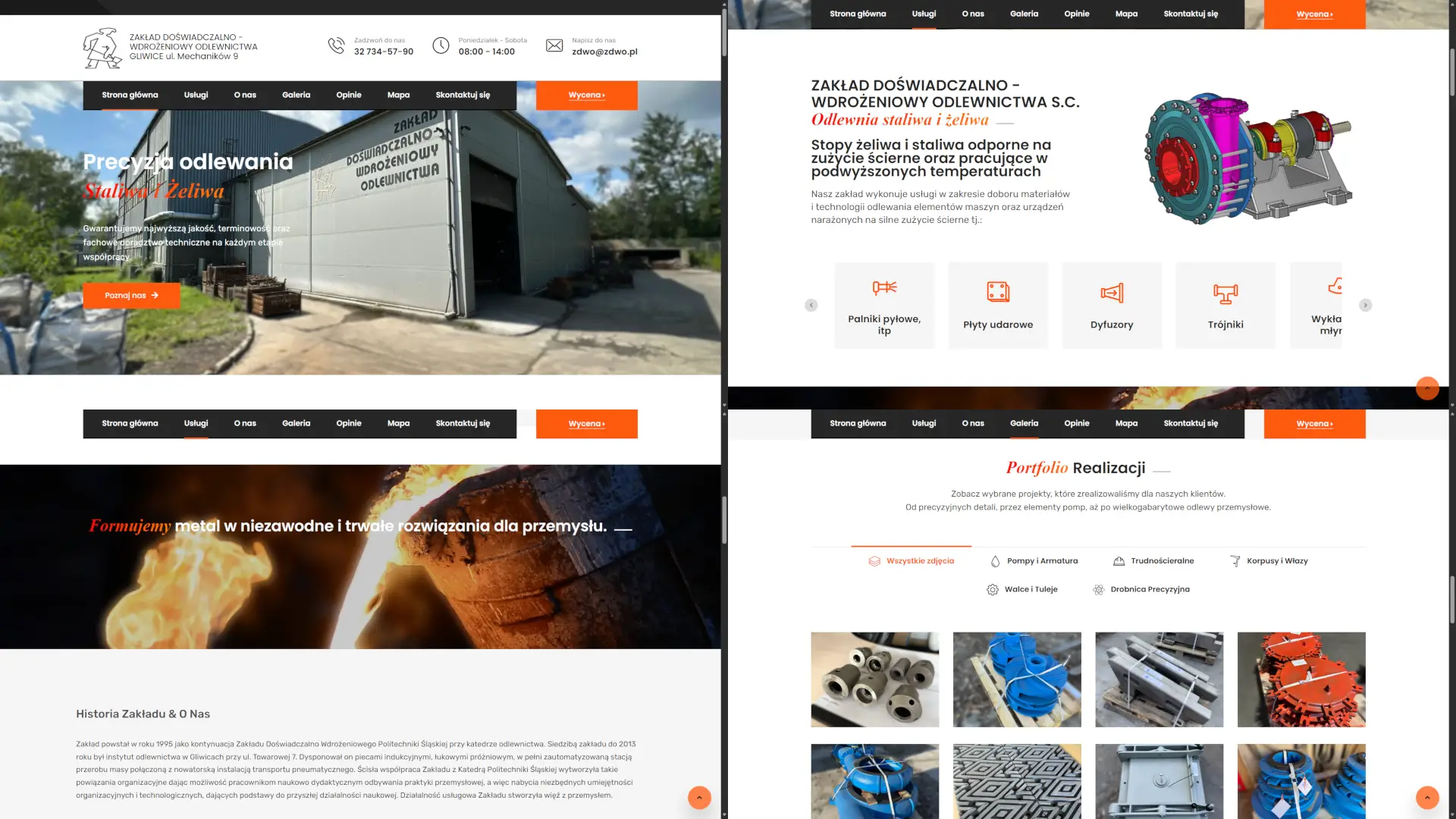 Zrzut ekranu strony ZDWO